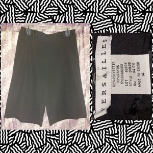 Versailes brand Black Soft Woven Wide Leg Culottes/Cropped Pants Sz 14